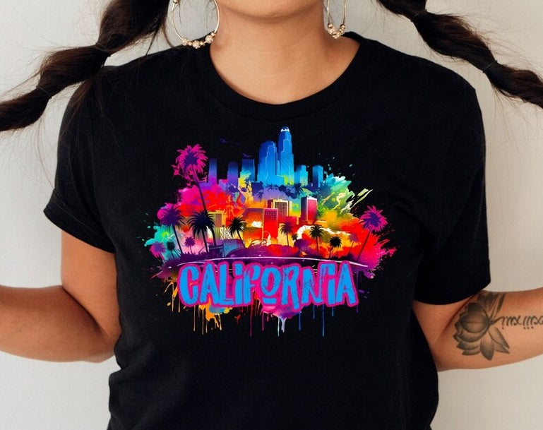 Short Sleeve T-shirt with a California City View