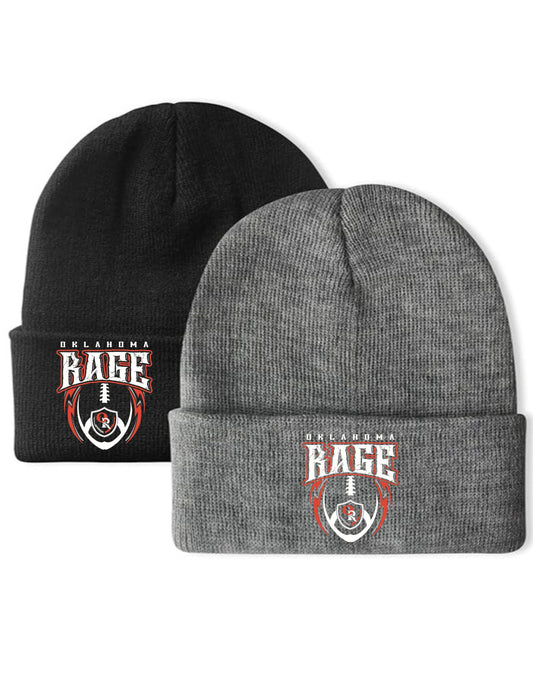 Oklahoma Rage Womans Football Gear " Rage Logo Beanies"