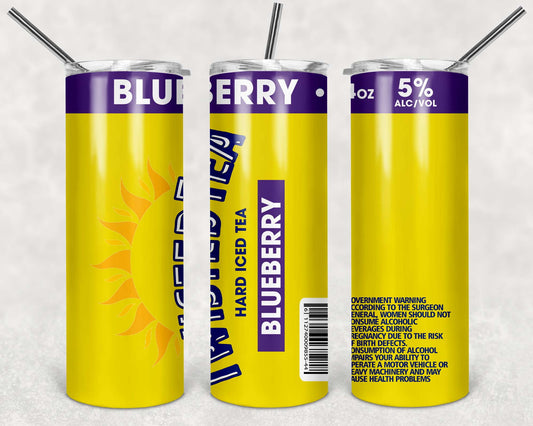 20oz Stainless Steel Tumbler with lid and Straw in "Twisted Tea " Design
