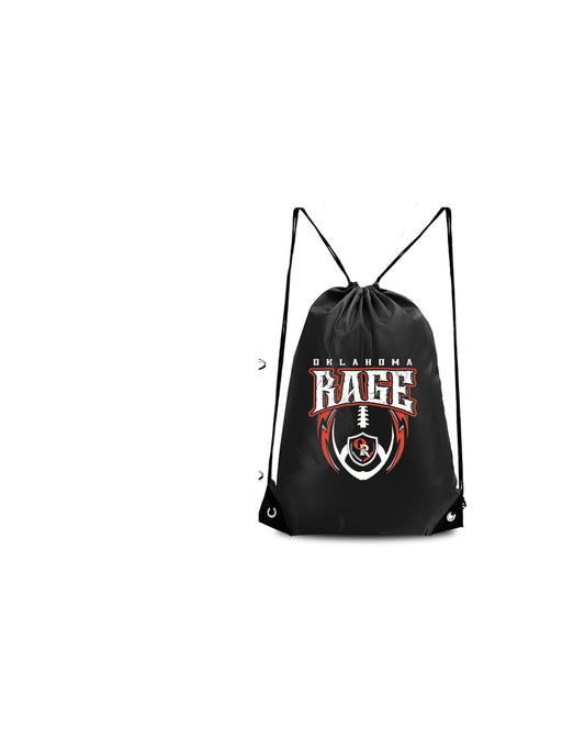 Oklahoma Rage Womans Football Gear " Cinch Drawstring Bag with logo"