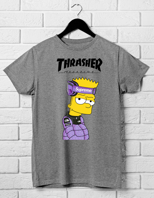 Crewneck T-shirt with Simpsons Design