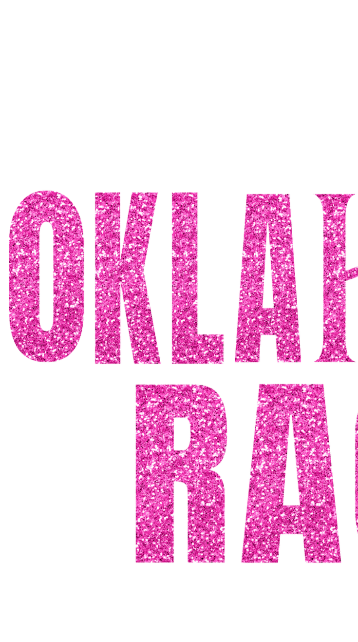 Oklahoma Rage Women's Football Gear "Pink Glitter" T-shirt or  Hoodie