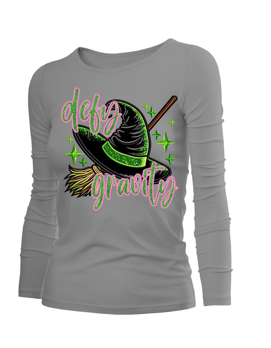 Long Sleeve gray -shirt - Defy Gravity - Wicked