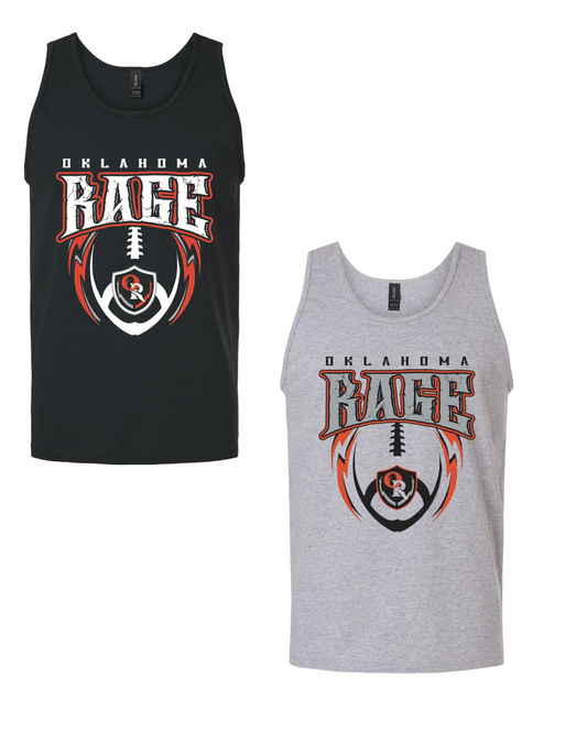 Oklahoma Rage Tank Top in Black or Grey with Logo