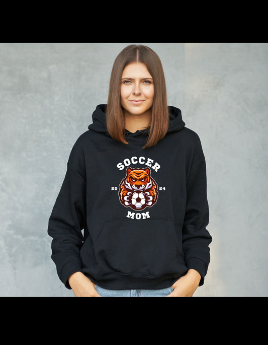 Hoodie with " Soccer Mom 2024"