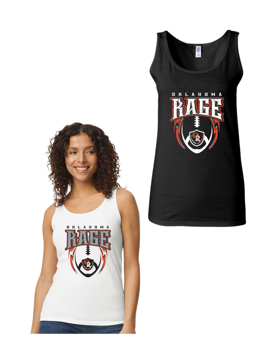 Oklahoma Rage Woman's Tank Top in Black or White with Logo