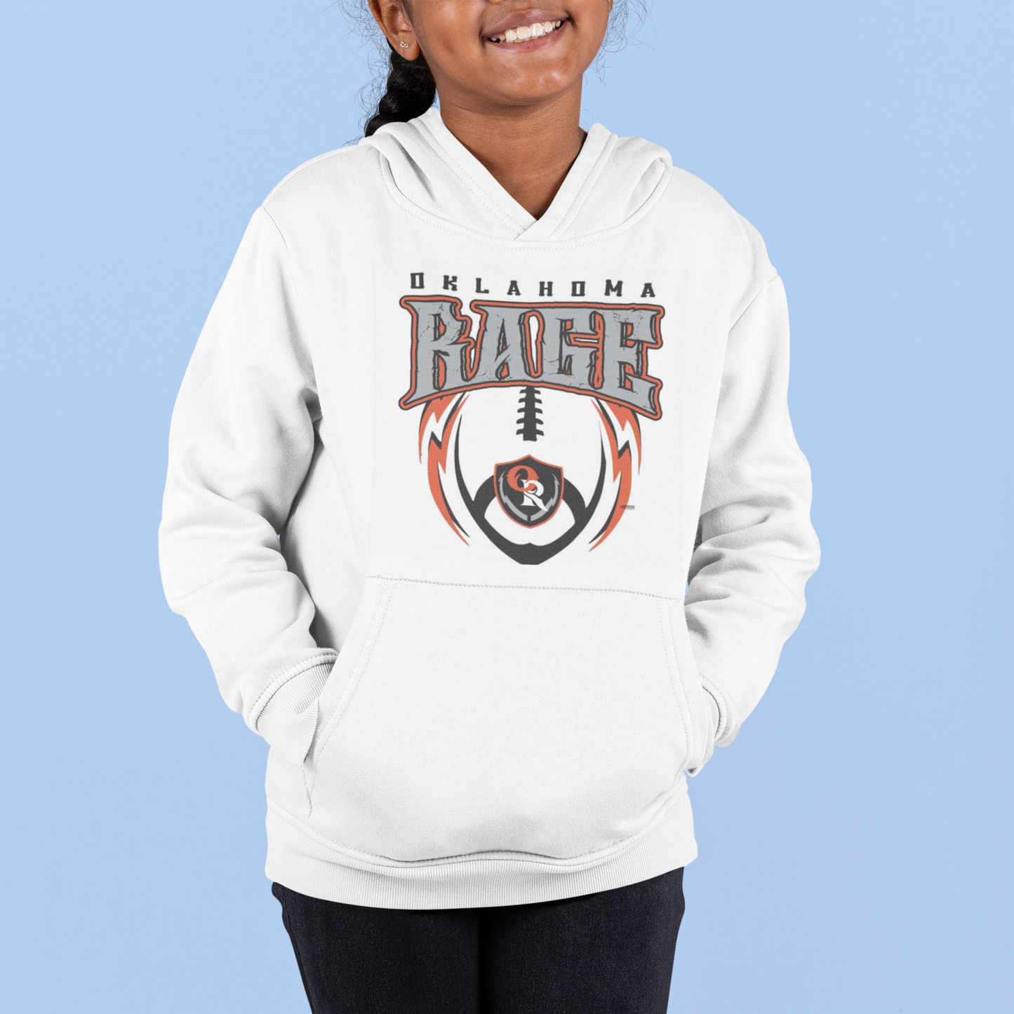 Oklahoma Rage Women's Football Gear "Youth Rage Logo Hoodie"
